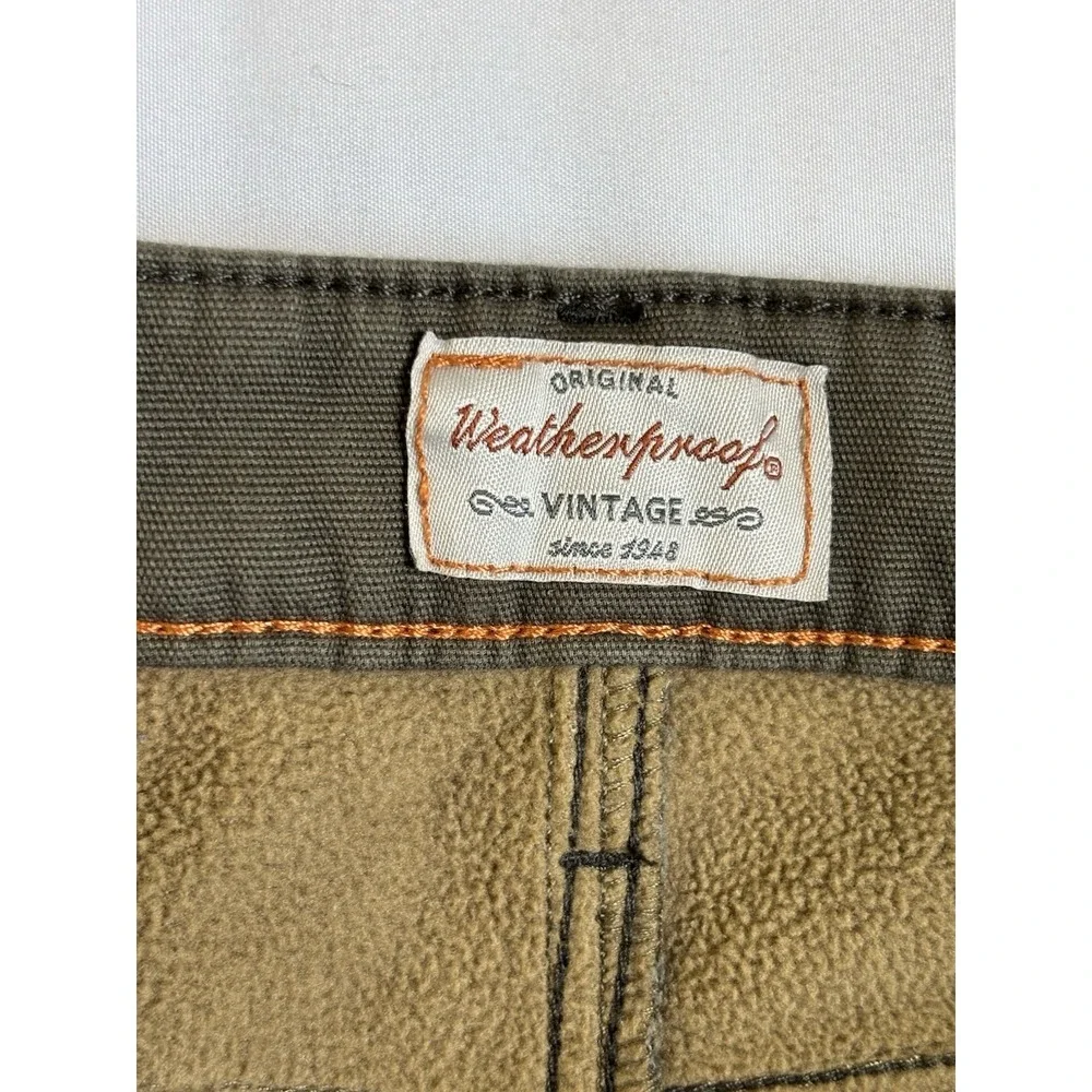 Weatherproof Vintage Men's 38X32 Regular Fit Fleece Lined Pants Workwear Chore